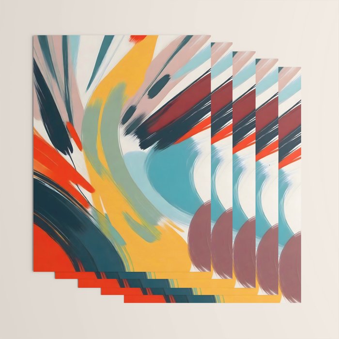 Painted Deliciousness, Spring Colorful Eclectic Bohemian Abstract, Brush Strokes Contemporary Modern Art Wrapping Paper Gallery Image 3
