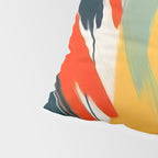 Painted Deliciousness, Spring Colorful Eclectic Bohemian Abstract, Brush Strokes Contemporary Modern Art Pillow Sham Gallery Image 4