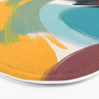 Painted Deliciousness, Spring Colorful Eclectic Bohemian Abstract, Brush Strokes Contemporary Modern Art Bath Mat Gallery Image 3
