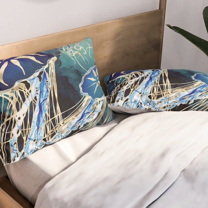 Metallic Jellyfish III Pillow Sham Gallery Image 2