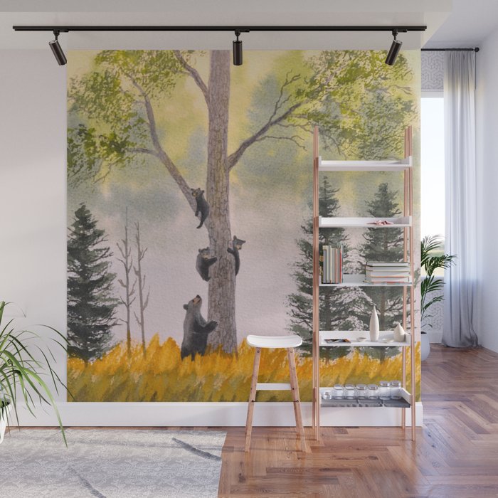 Bears In The Blue Ridge Mountains Wall Mural Gallery Image 1