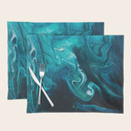 Gravity II - Abstract Marble Placemat Gallery Image 1