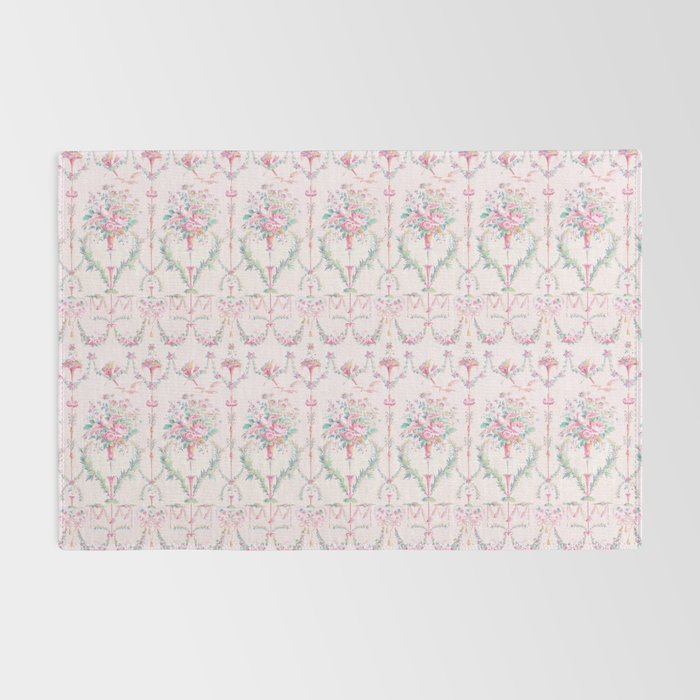 French wallpaper, birds and floral swags Rug Gallery Image 2