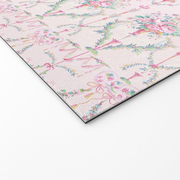 French wallpaper, birds and floral swags Welcome Mat Gallery Image 2