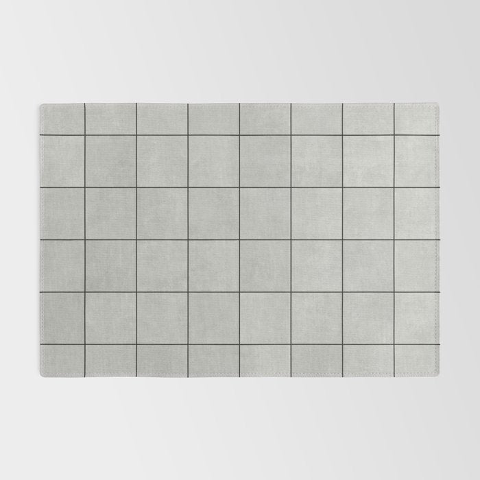 Large Grid Pattern - Grey Rug Gallery Image 2