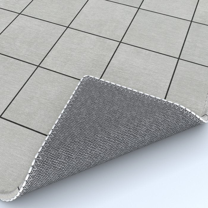 Large Grid Pattern - Grey Rug Gallery Image 4