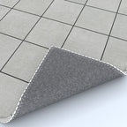 Large Grid Pattern - Grey Rug Gallery Image 4
