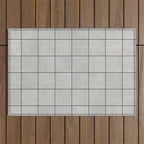 Large Grid Pattern - Grey Outdoor Rug Gallery Image 1