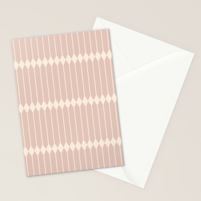 Minimal Geometric Pattern - Neutral Pink Stationery Card Gallery Image 2
