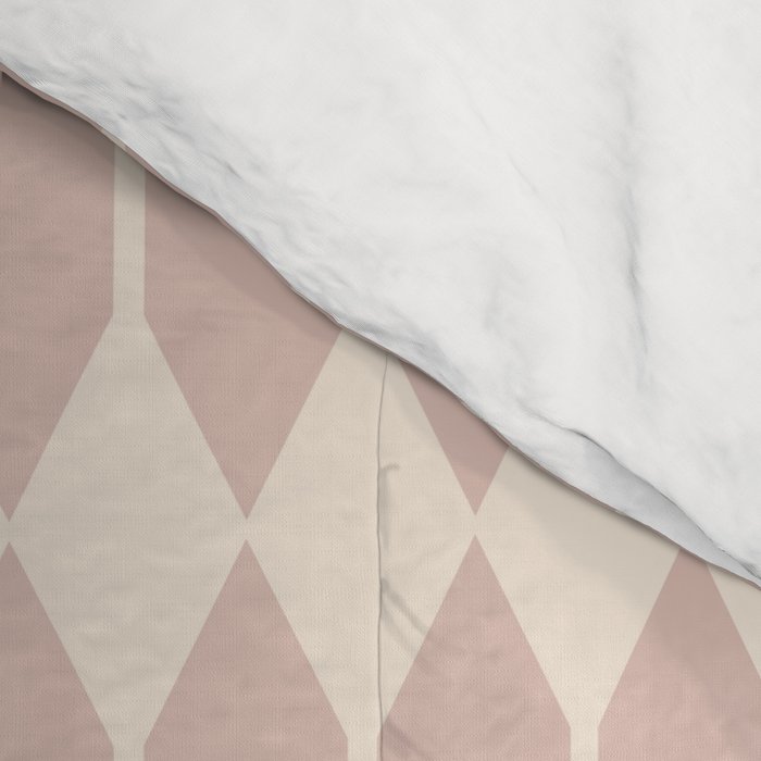 Minimal Geometric Pattern - Neutral Pink Comforter Gallery Image 4