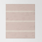 Minimal Geometric Pattern - Neutral Pink Throw Blanket Gallery Image 2
