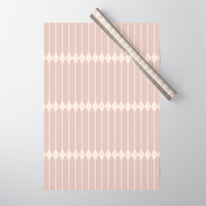 Minimal Geometric Pattern - Neutral Pink Wrapping Paper Gallery Image 1