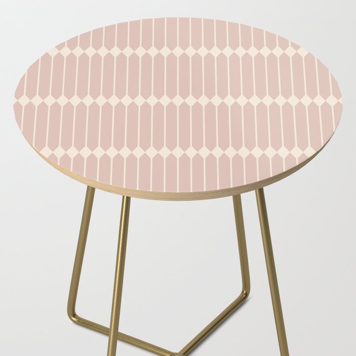 Minimal Geometric Pattern - Neutral Pink Side Table Gallery Image 2