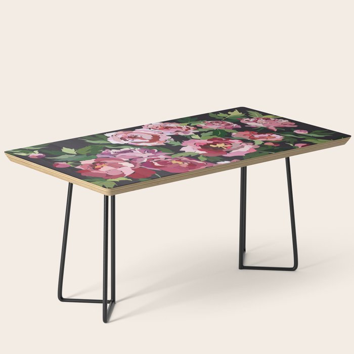 Peony dark coal background Coffee Table Gallery Image 1