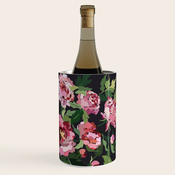 Peony dark coal background Wine Chiller Gallery Image 3