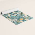 Celestial Unicorns In Turquoise and Gold Yoga Mat Gallery Image 2