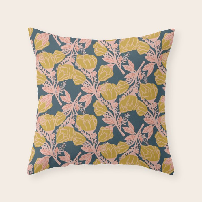 Magnolia Bloom Throw Pillow Gallery Image 1