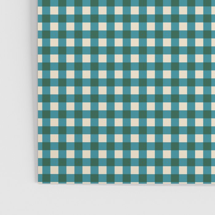 Mini Holiday Gingham in Teal Poster Gallery Image 3