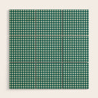 Mini Holiday Gingham in Teal Wood Wall Art Gallery Image 1