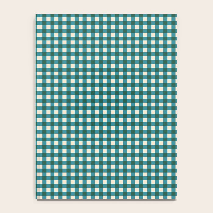 Mini Holiday Gingham in Teal Notebook Gallery Image 4