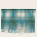 Mini Holiday Gingham in Teal Wall Hanging Gallery Image 1