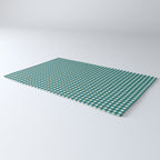 Mini Holiday Gingham in Teal Rug Gallery Image 3