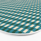 Mini Holiday Gingham in Teal Bath Mat Gallery Image 3