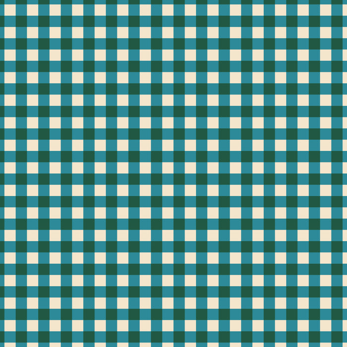 Mini Holiday Gingham in Teal Coffee Mug Gallery Image 2
