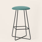 Mini Holiday Gingham in Teal Stool Gallery Image 1