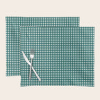Mini Holiday Gingham in Teal Placemat Gallery Image 1