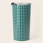Mini Holiday Gingham in Teal Travel Mug Gallery Image 3