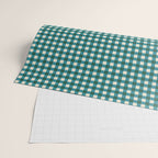 Mini Holiday Gingham in Teal Wrapping Paper Gallery Image 2