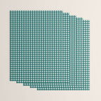 Mini Holiday Gingham in Teal Wrapping Paper Gallery Image 3