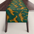 Tigers (Dark Green and Marigold) Table Runner Gallery Image 1