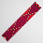 The Crimson Symmetry Handwoven Tribal Kilim Art Table Runner Gallery Image 3