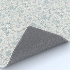 Hand Drawn Jacobean Floral - Teal Beige Rug Gallery Image 4