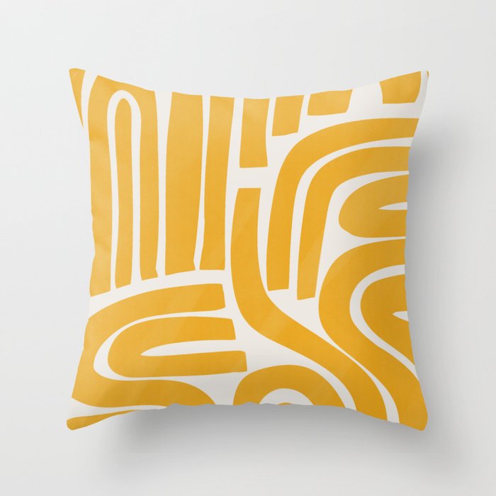 S and U in yellow  Throw Pillow Gallery Image 6
