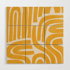 S and U in yellow  Wood Wall Art Gallery Image 1