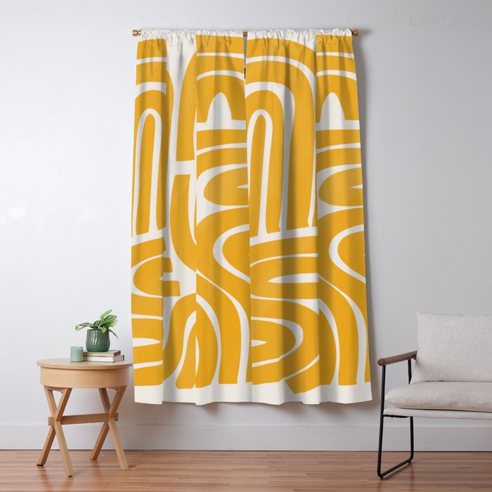 S and U in yellow  Window Curtain Gallery Image 5