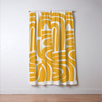S and U in yellow  Window Curtain Gallery Image 3