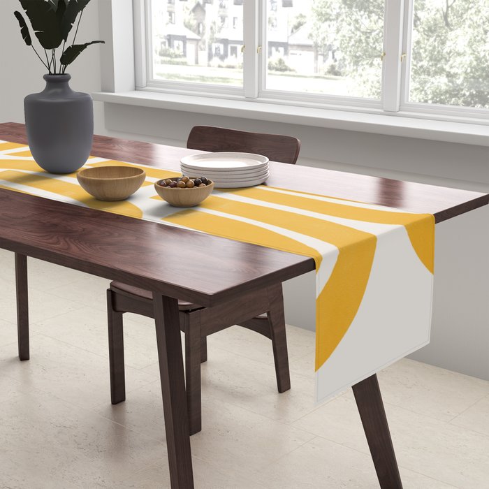 S and U in yellow  Table Runner Gallery Image 2