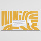 S and U in yellow  Desk Mat Gallery Image 1