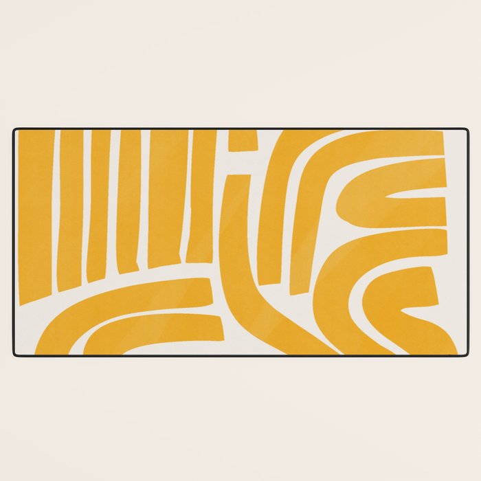 S and U in yellow  Desk Mat Gallery Image 3