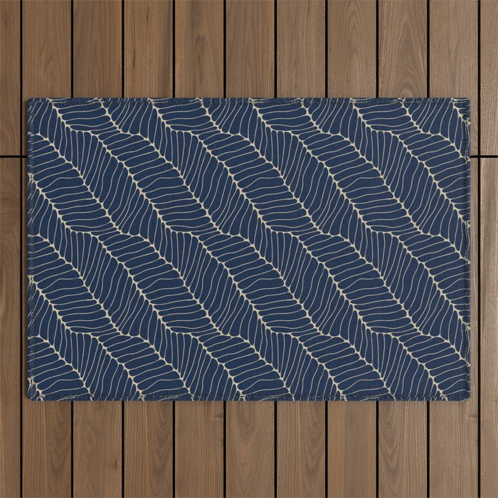 Organic Nature Navy Blue Outdoor Rug Gallery Image 1
