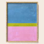 Childhood Dreams Sky Blue Lime Green Pastel Pink Colorfield  Serving Tray Gallery Image 1