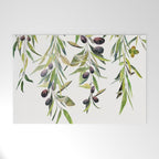 Olive Branch Watercolor  Welcome Mat Gallery Image 1