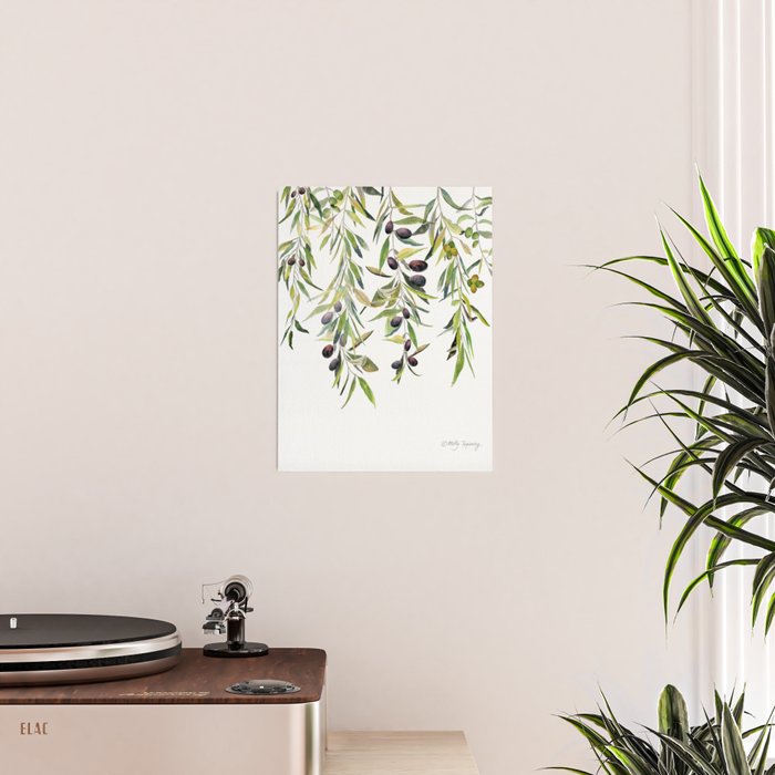 Olive Branch Watercolor  Poster Gallery Image 2