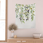 Olive Branch Watercolor  Wall Tapestry Gallery Image 2
