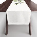 Olive Branch Watercolor  Table Runner Gallery Image 1