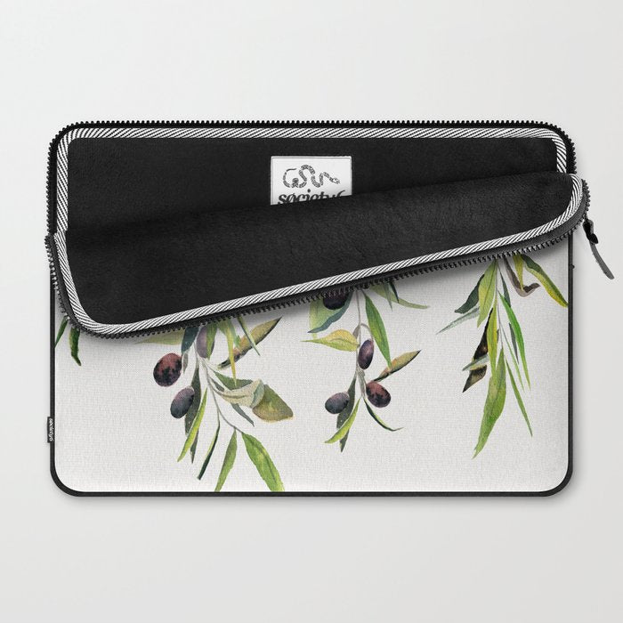 Olive Branch Watercolor  Laptop Sleeve Gallery Image 2